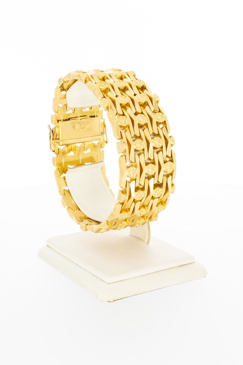 Geflochtene 18 Karat Gold Armband - 19 cm