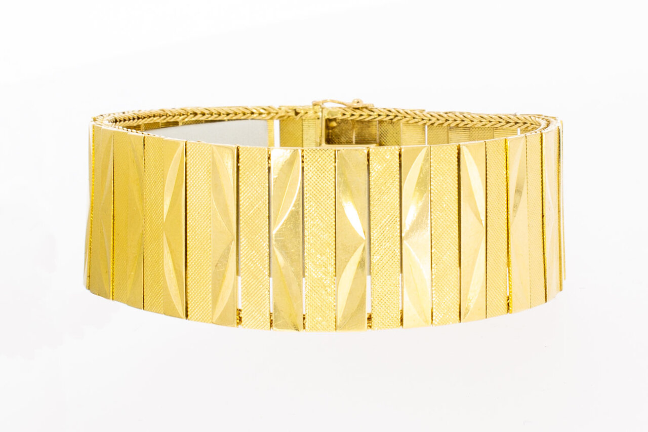 Vintage breite 18 Karat Gold Armband - 19,5 cm