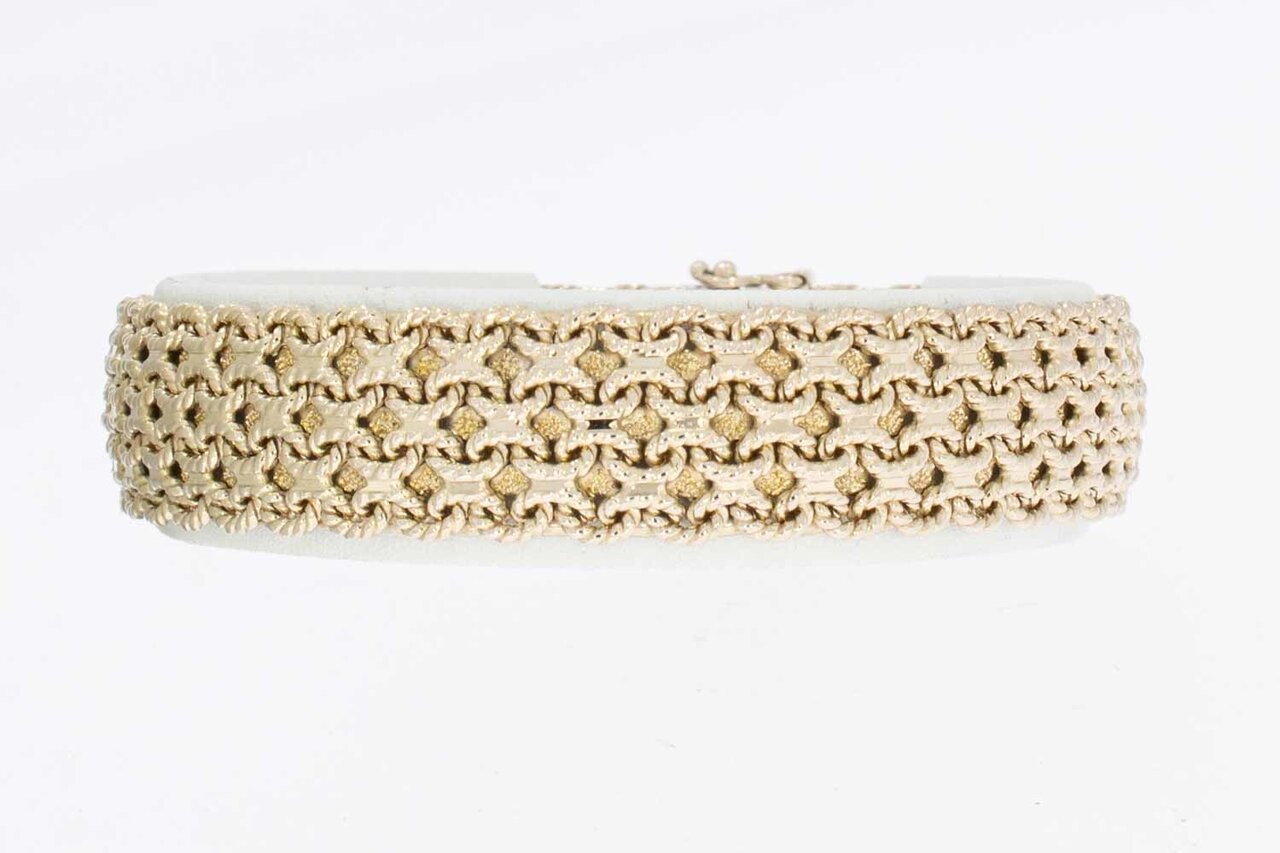 18 Karat Gold Vintage geflochtenes Armband - 18,9 cm