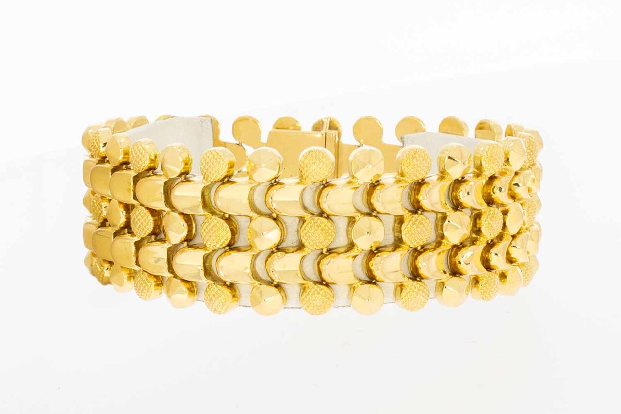 Figuriertes 18 Karat  Gold Armband - 19,3 cm