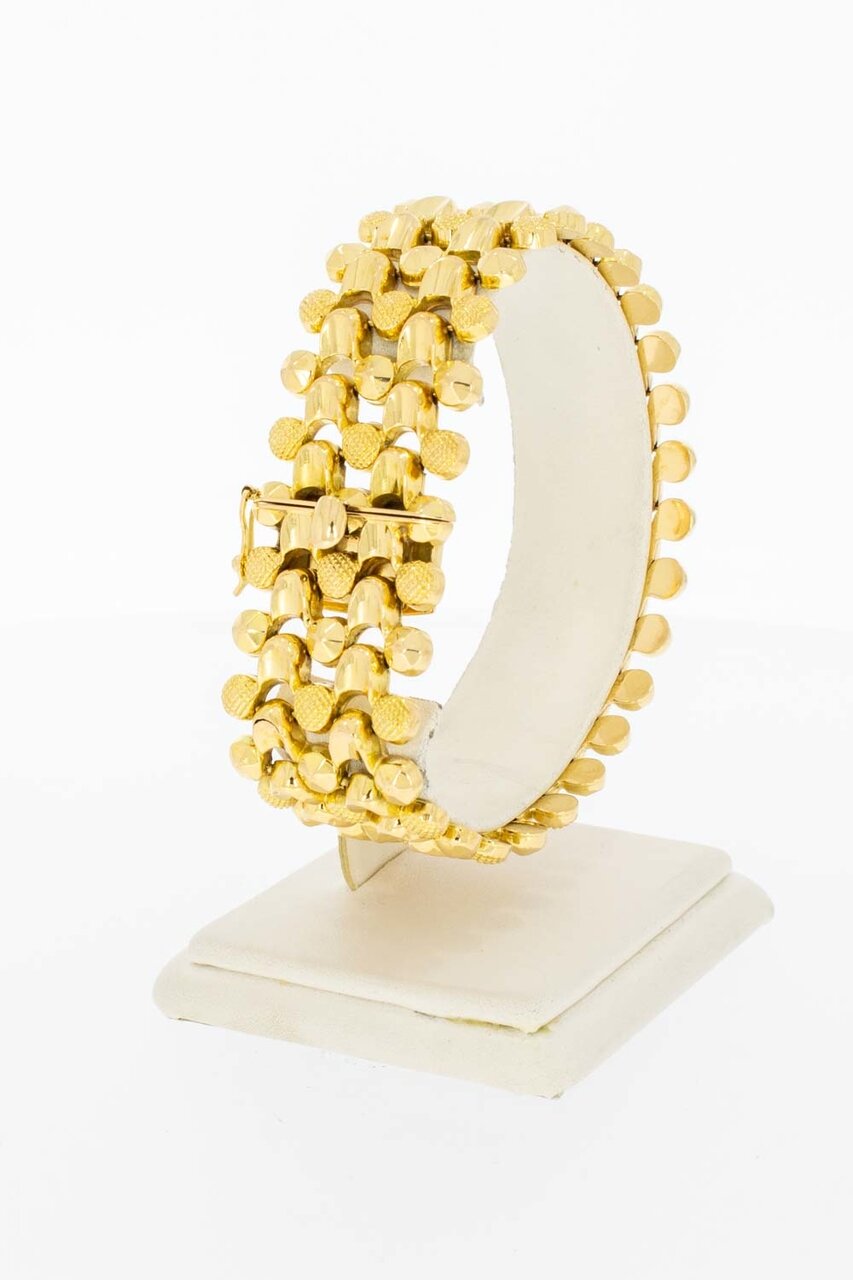 Figuriertes 18 Karat  Gold Armband - 19,3 cm