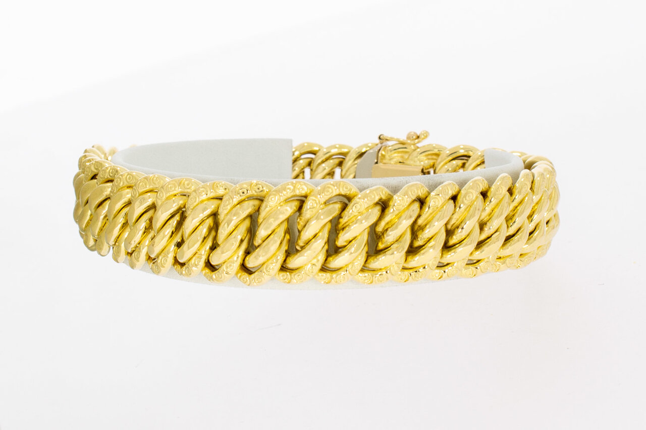 18 Karat Gold geflochtenes Armband - 20,4 cm