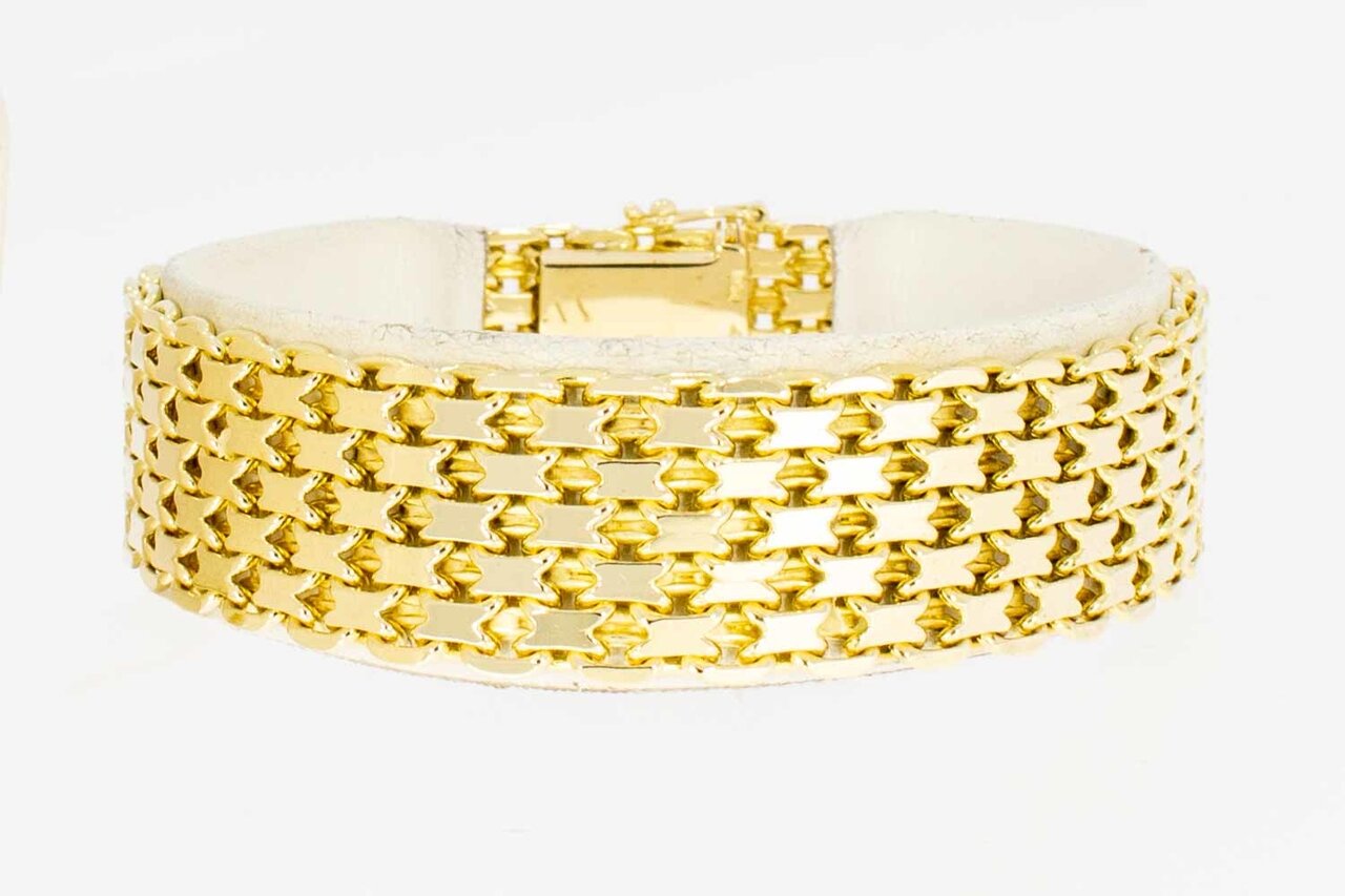 Geflochtenes Vintage Gold Armband 14 Karat - 19 cm