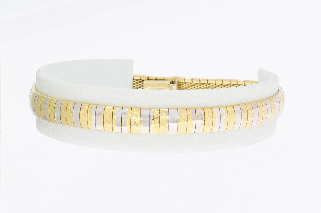 Zweifarbiges Armband 14 Karat Gold - 19,1 cm