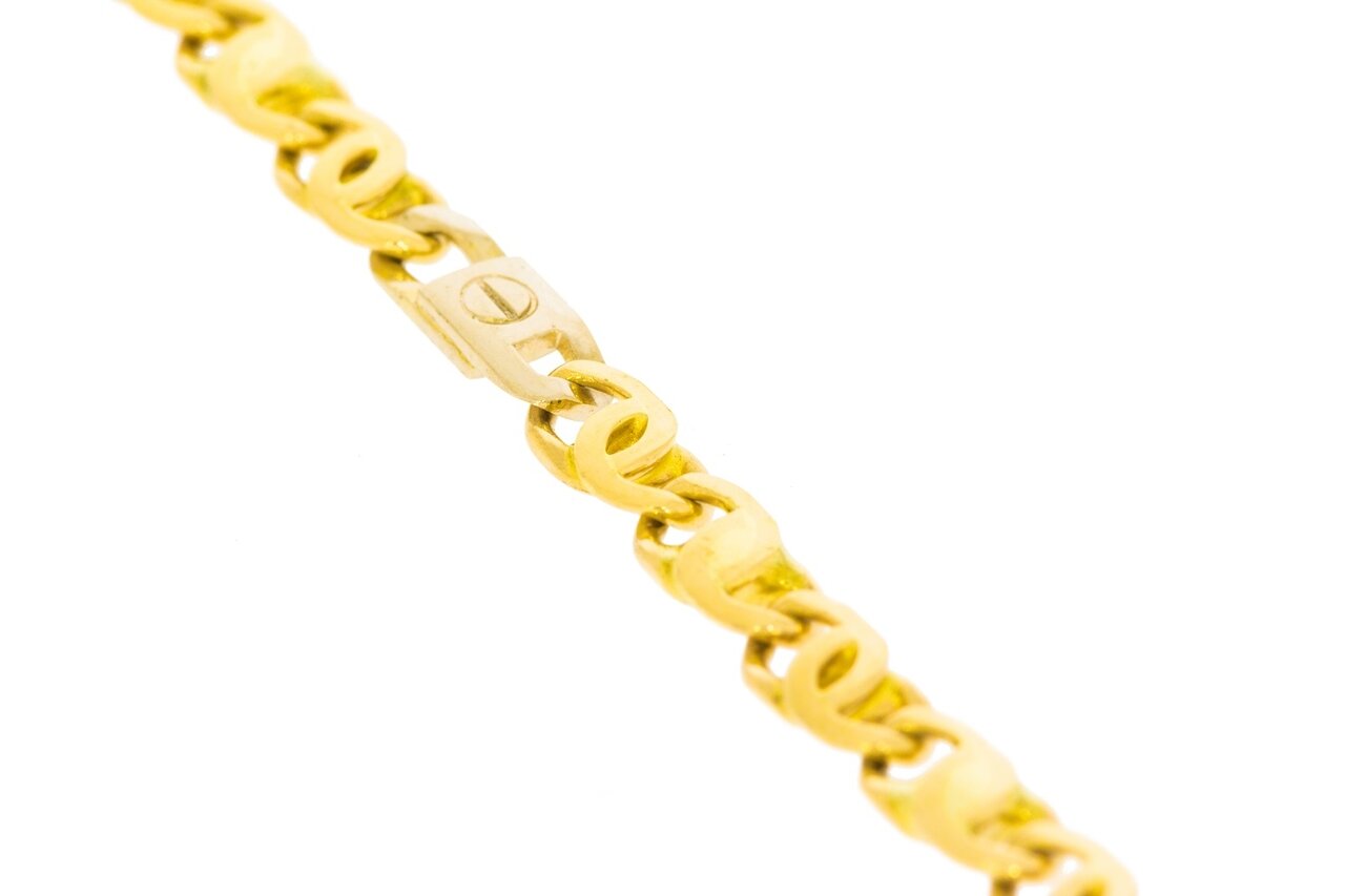 Falkenauge  Armband 14 Karat Gold - 19,5 cm
