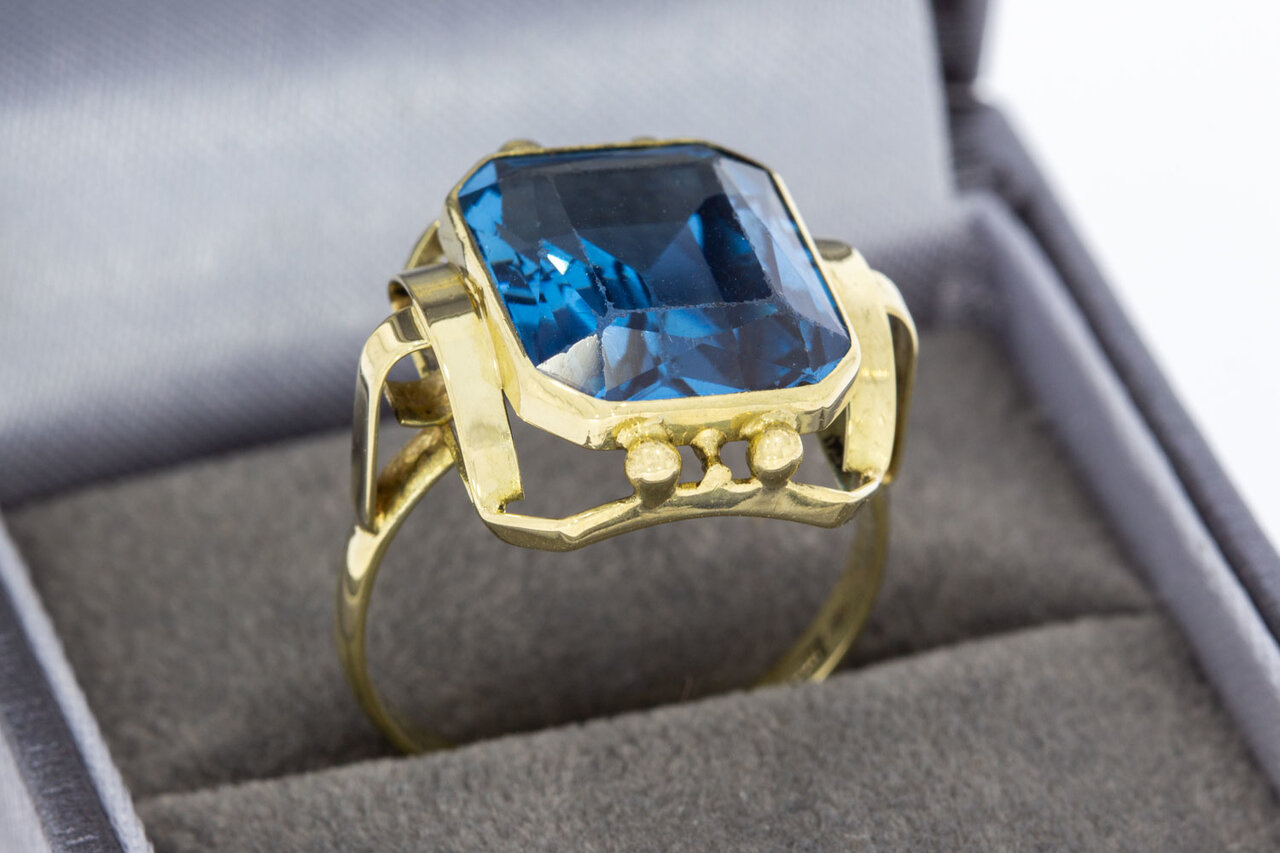 Vintage Aquamarin Ring 14 Karat Gold - 19 mm