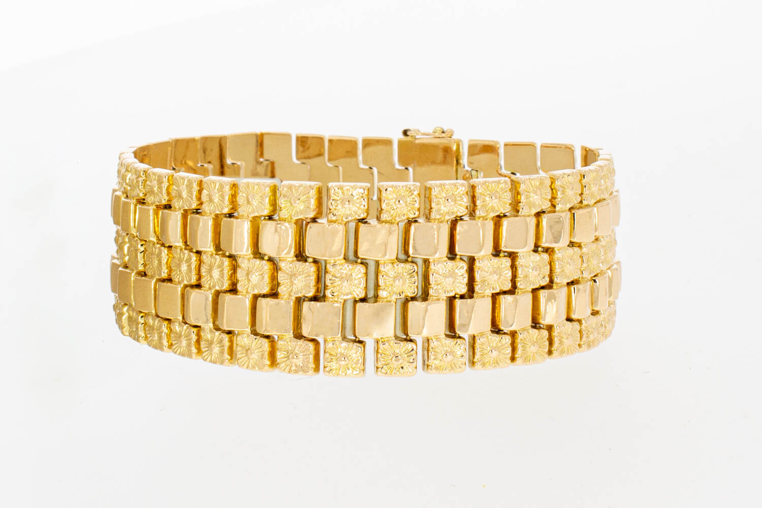 18 Karat breites Vintage Goldarmband – 20,1 cm