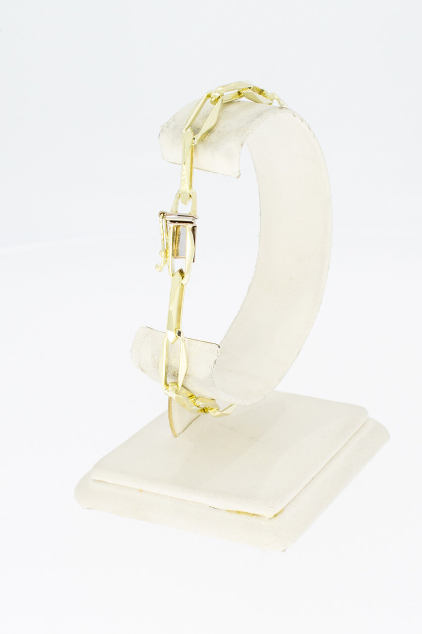 14 Karat Paperclip Gold Armband - 21,3 cm