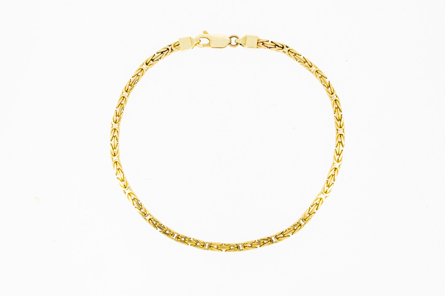 14 Karat gelb Gold Königsarmband - 22 cm