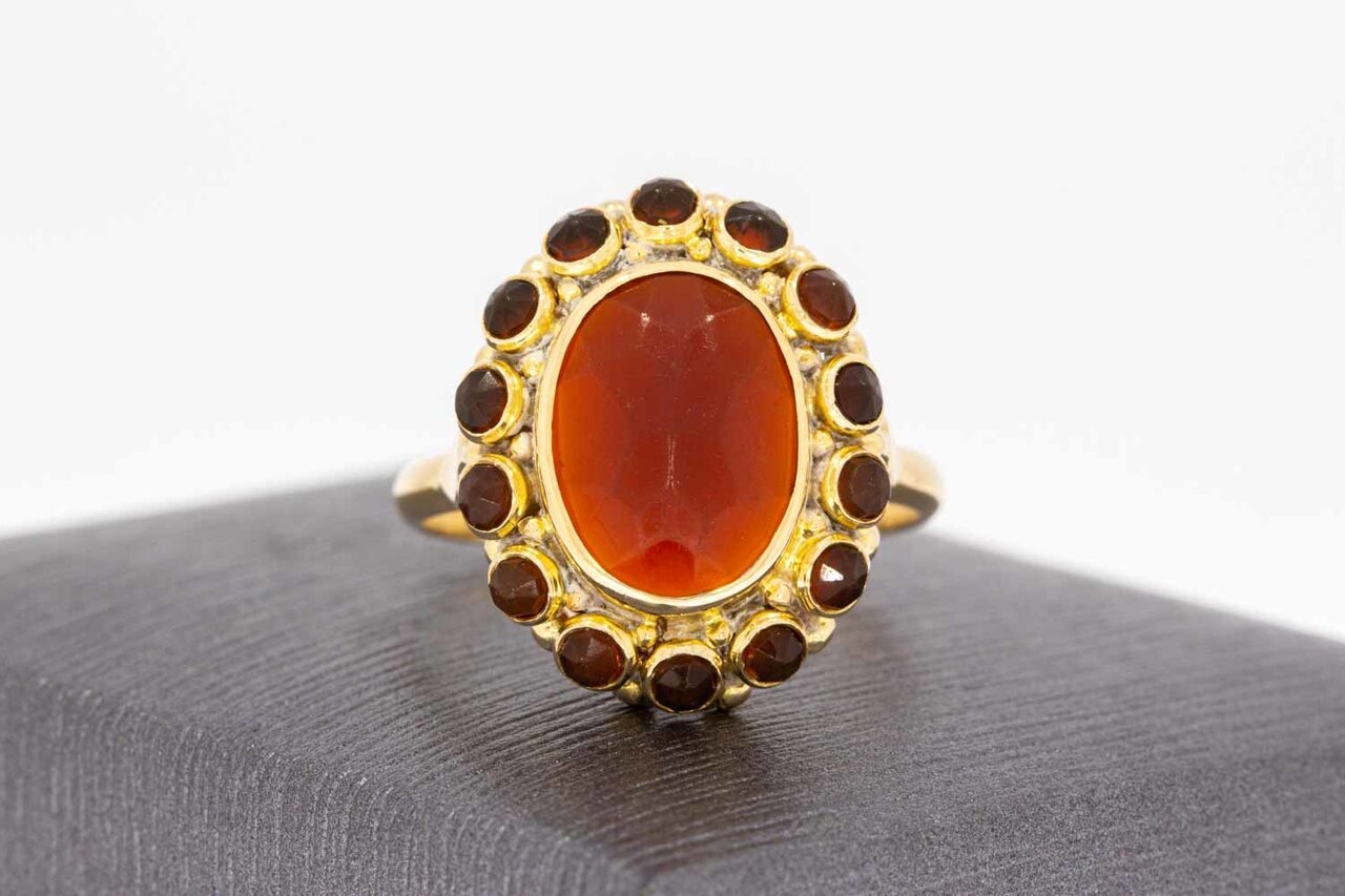 Vintage Karneol Ring aus 14 Karat Gold - 18,4 mm