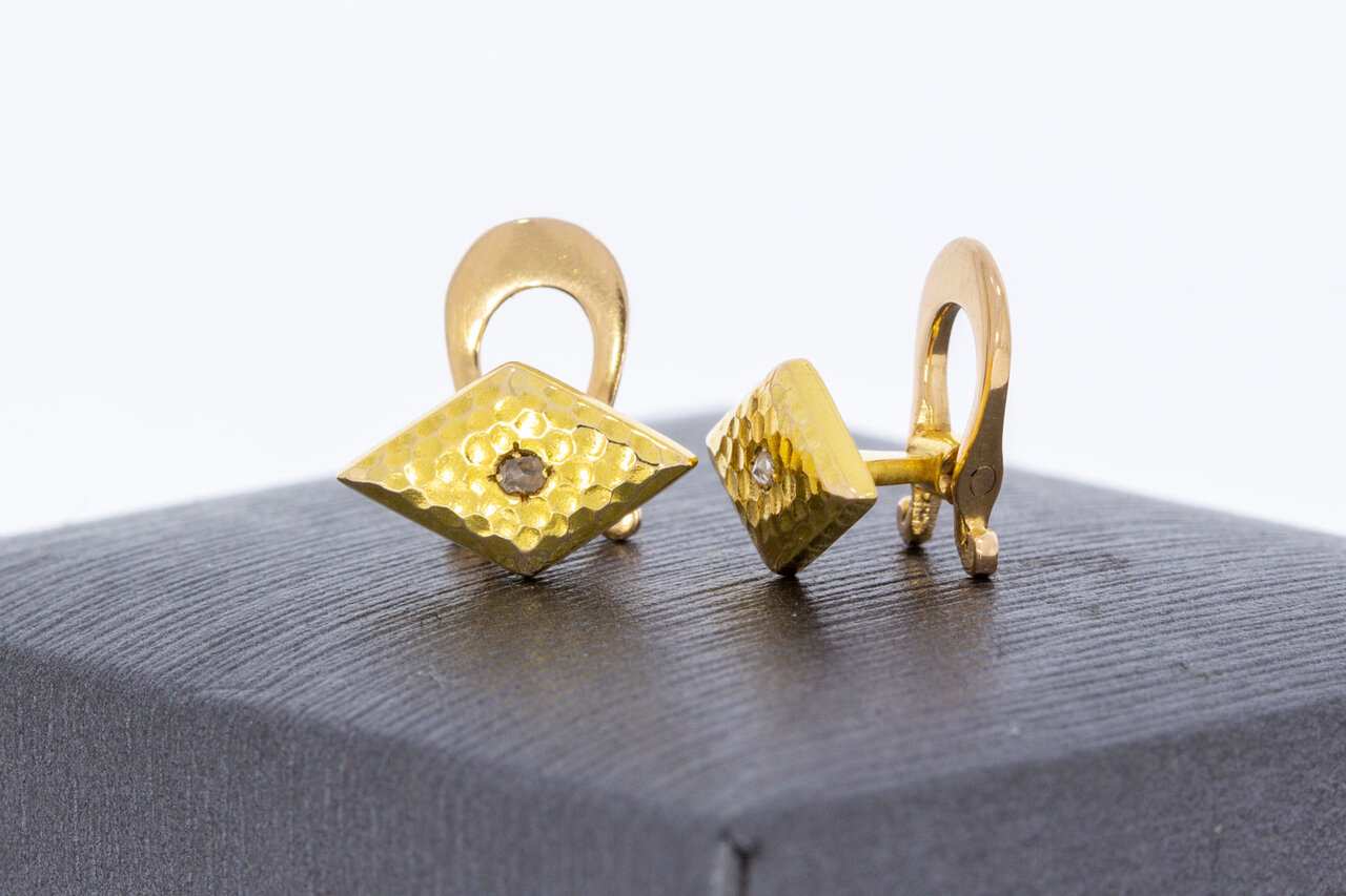Diamant Manschettenknöpfe 18 Karat Gold