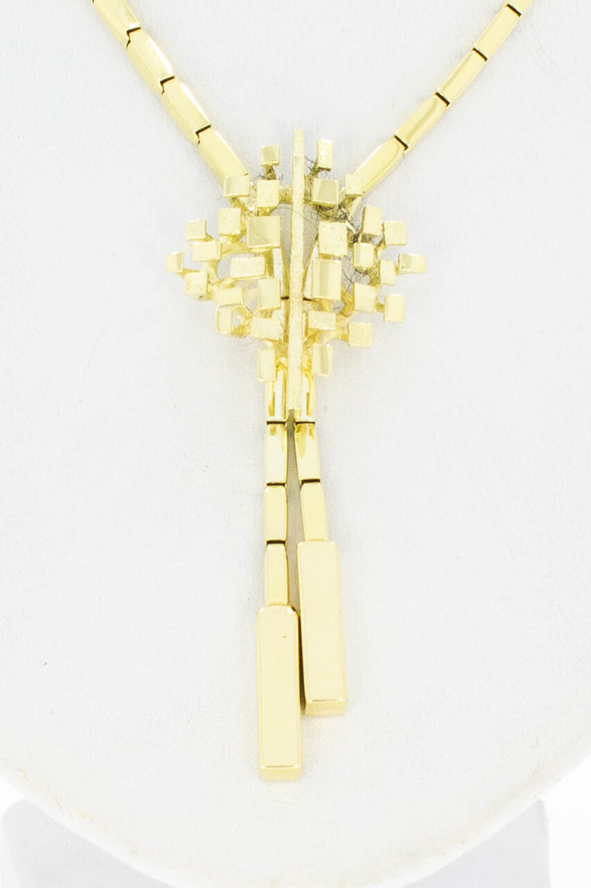 14 Karat Stäbchen Damen Goldkette - 43,5 cm