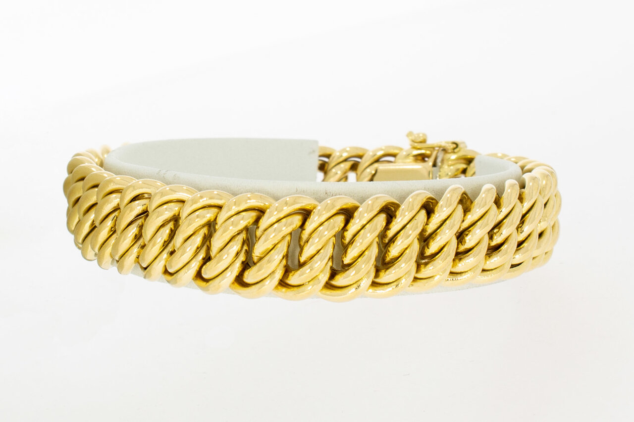 Geflochtenes Vintage-Armband aus 18 Karat Gold - 19,6 cm