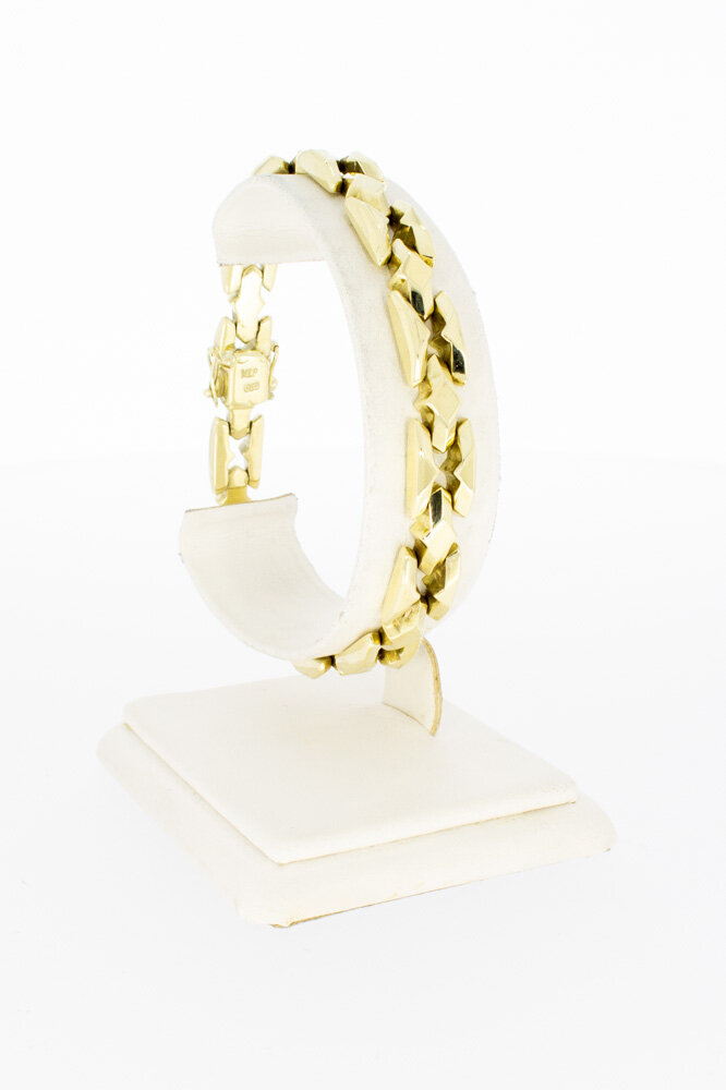 Breites 14 Karat Gold Vintage Armband - 20 cm