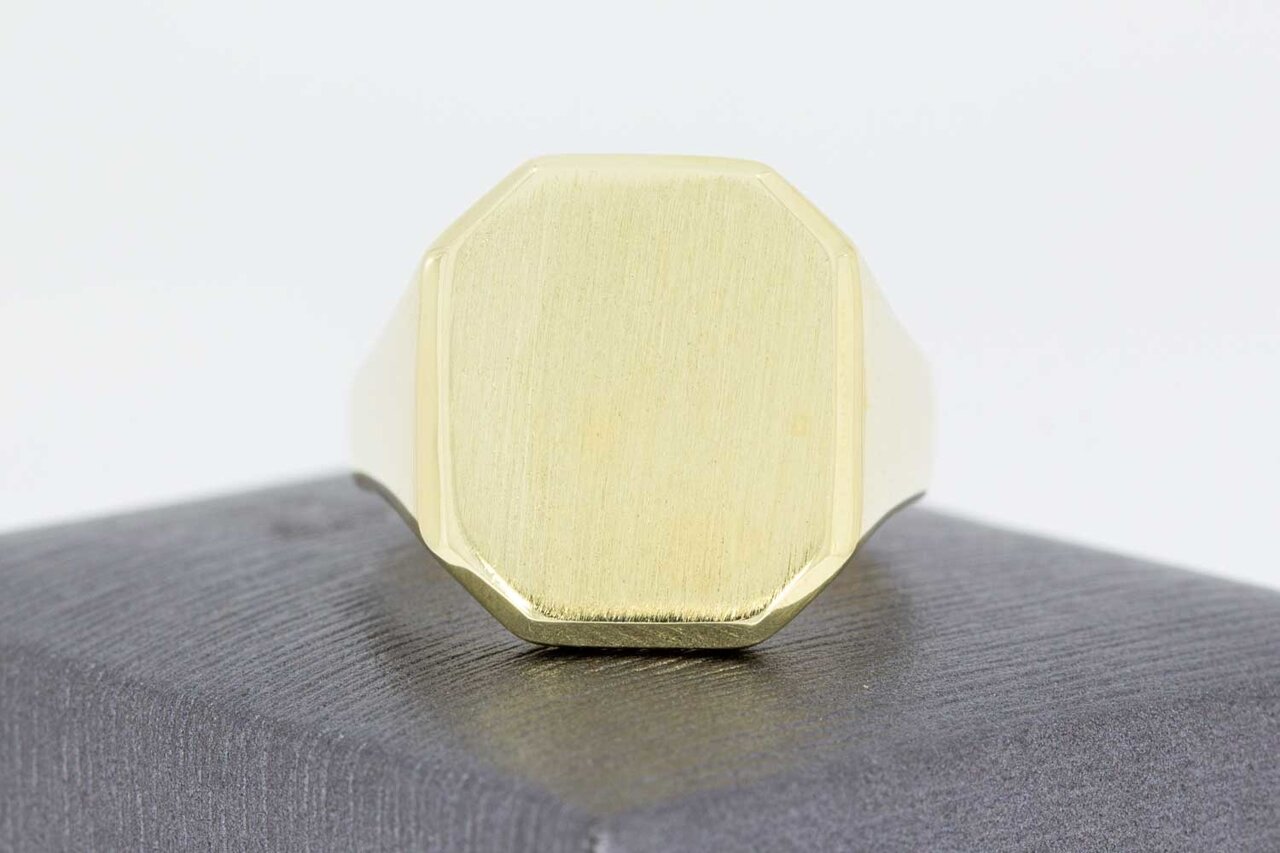 14 Karat gelb Gold Siegelring - Durchmesser 21,1 mm