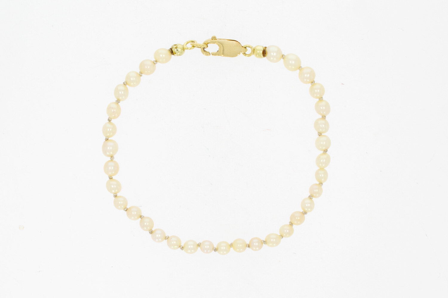 14 Karat Gold Perlenarmband - 21,5 cm