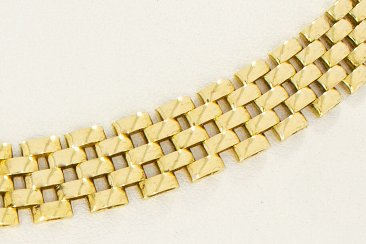 Rolex-Stil Goldkette 18 Karat - 44 cm