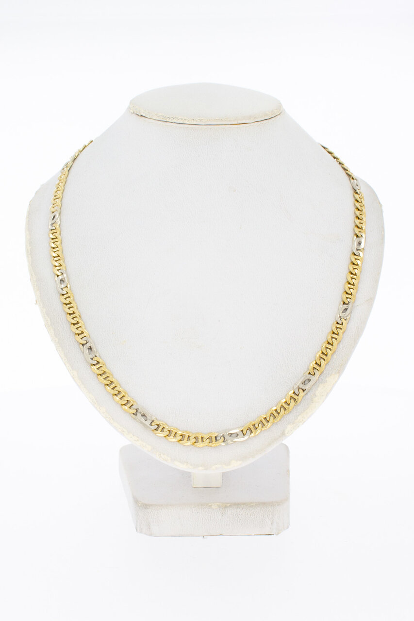 14 Karat Gold Falkenauge Halskette - 45 cm