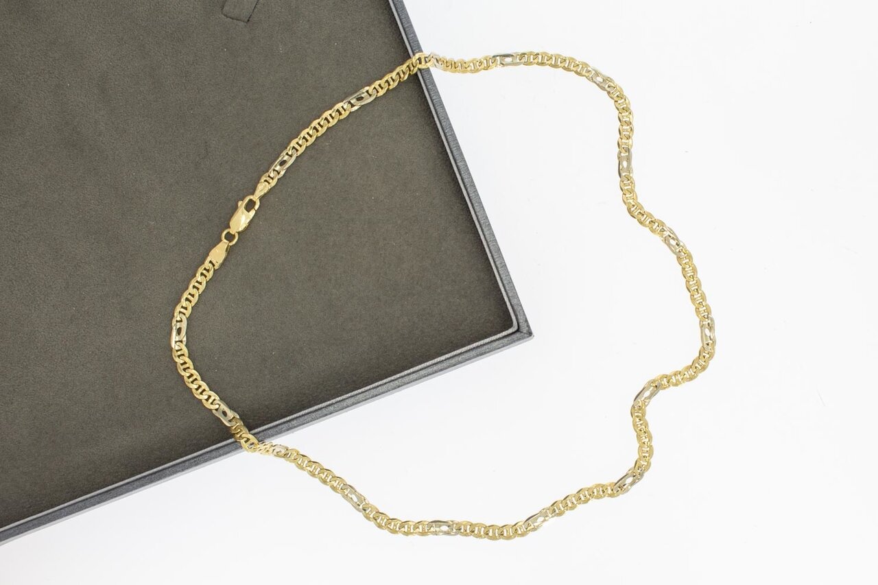 14 Karat Gold Falkenauge Halskette - 45 cm