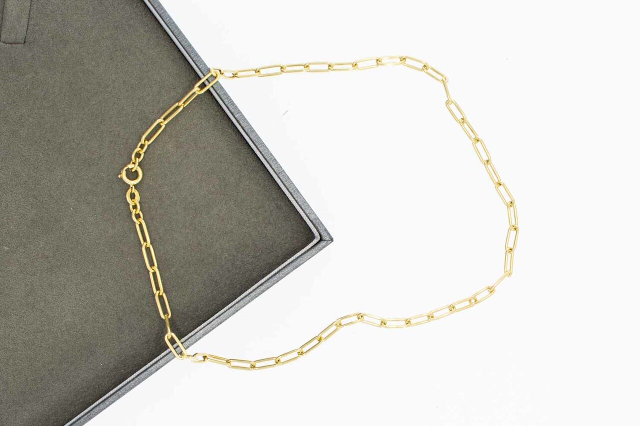 14 Karat Gold Anker Halskette - 38,3 cm