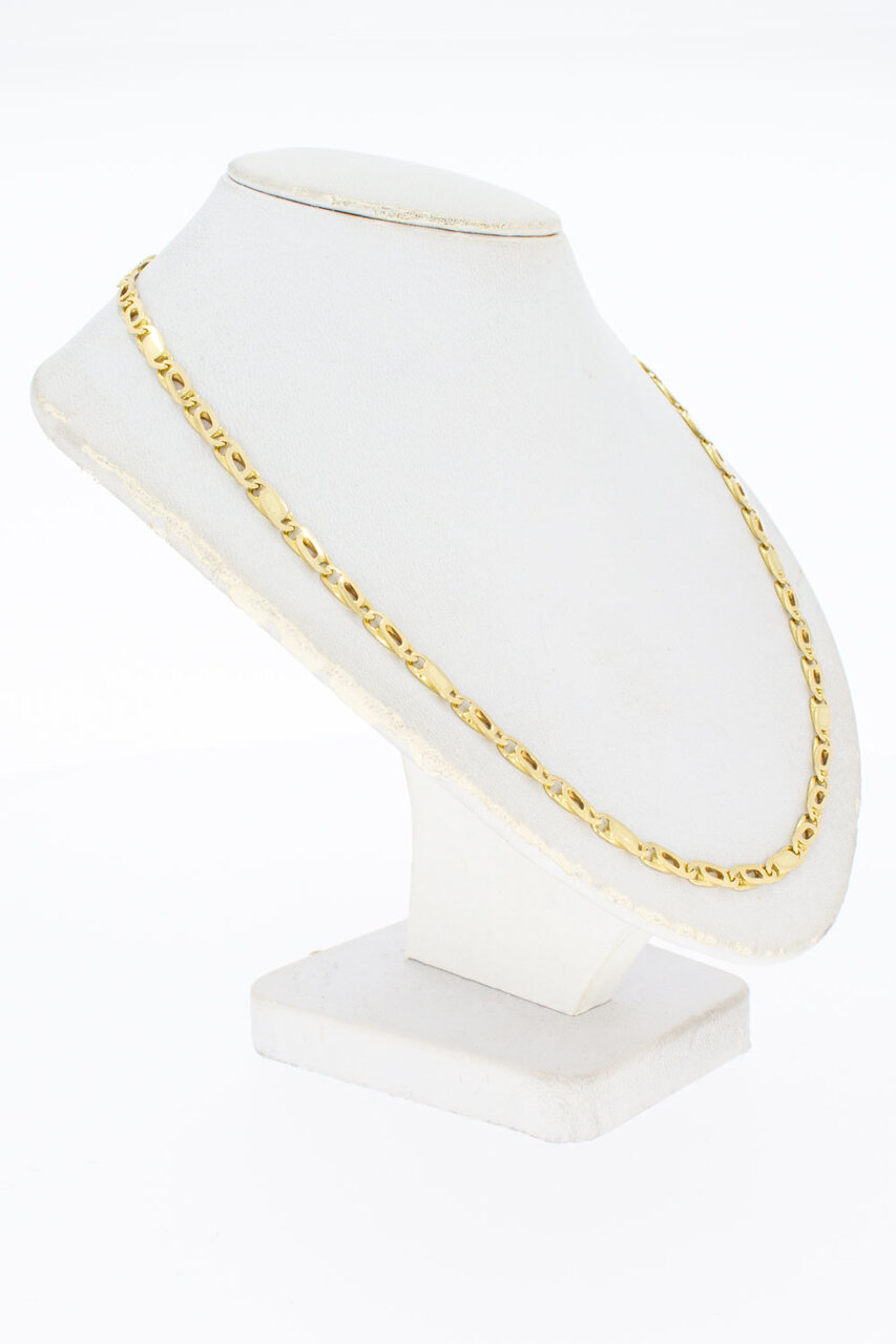 14 Karat Goldene Falkenauge Halskette - 42,6 cm