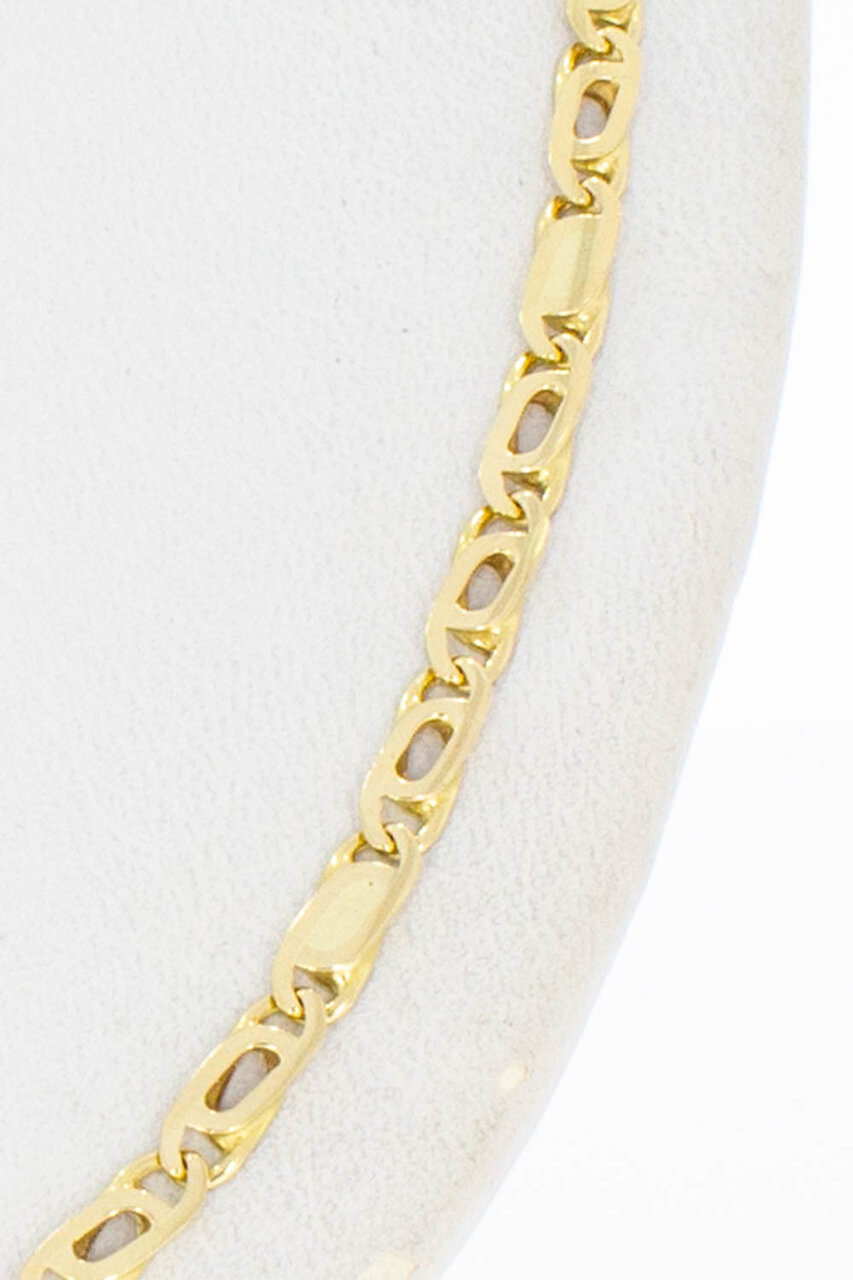 14 Karat Goldene Falkenauge Halskette - 42,6 cm