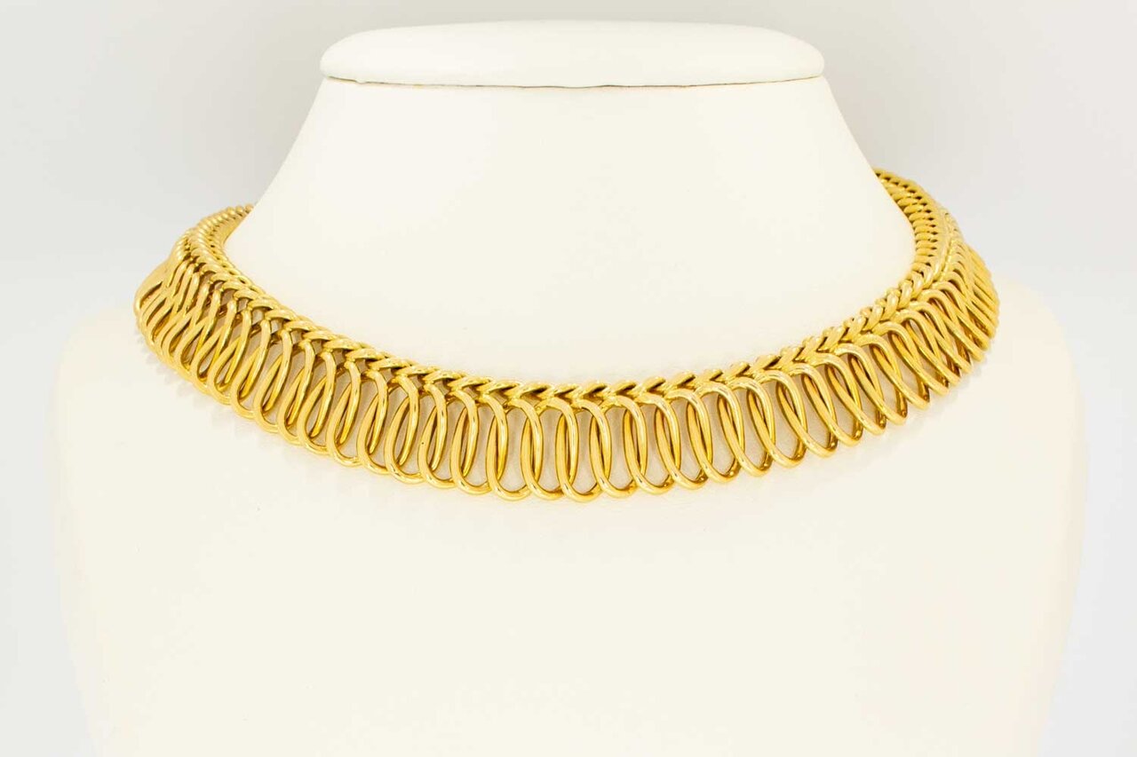 Geflochtene Halskette aus 18 Karat Gold - 43,3 cm