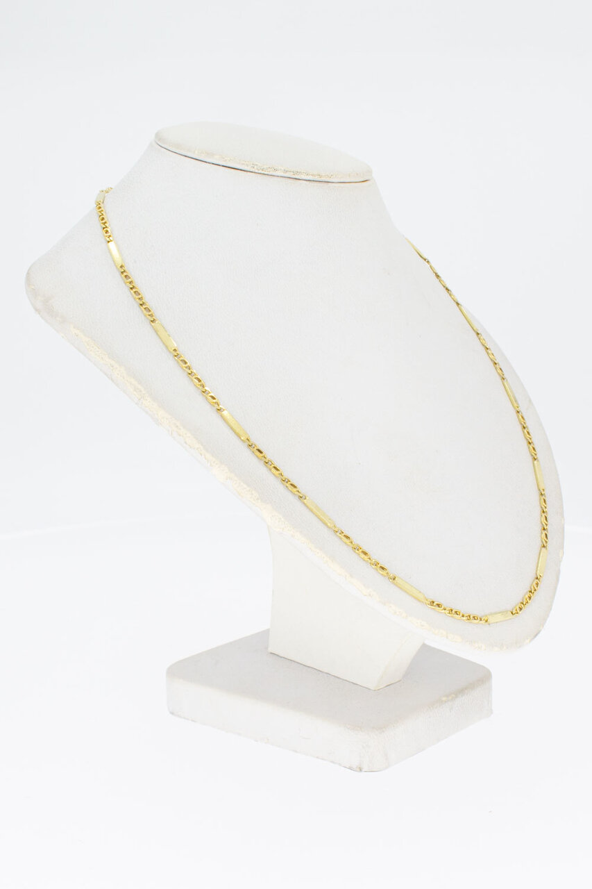 14 Karat Goldene Falkenauge Halskette - 43,1 cm