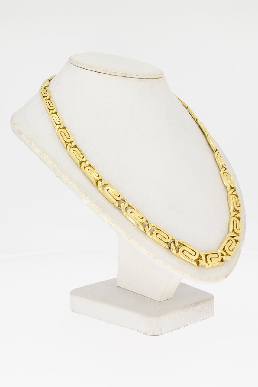 18 Karat Gold aufsteigende S-Halskette - 46 cm