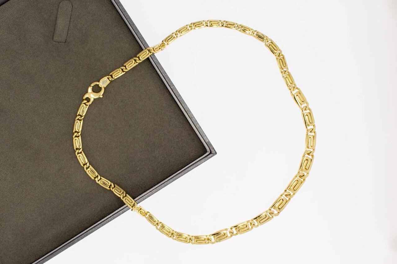 18 Karat Gold aufsteigende S-Halskette - 46 cm