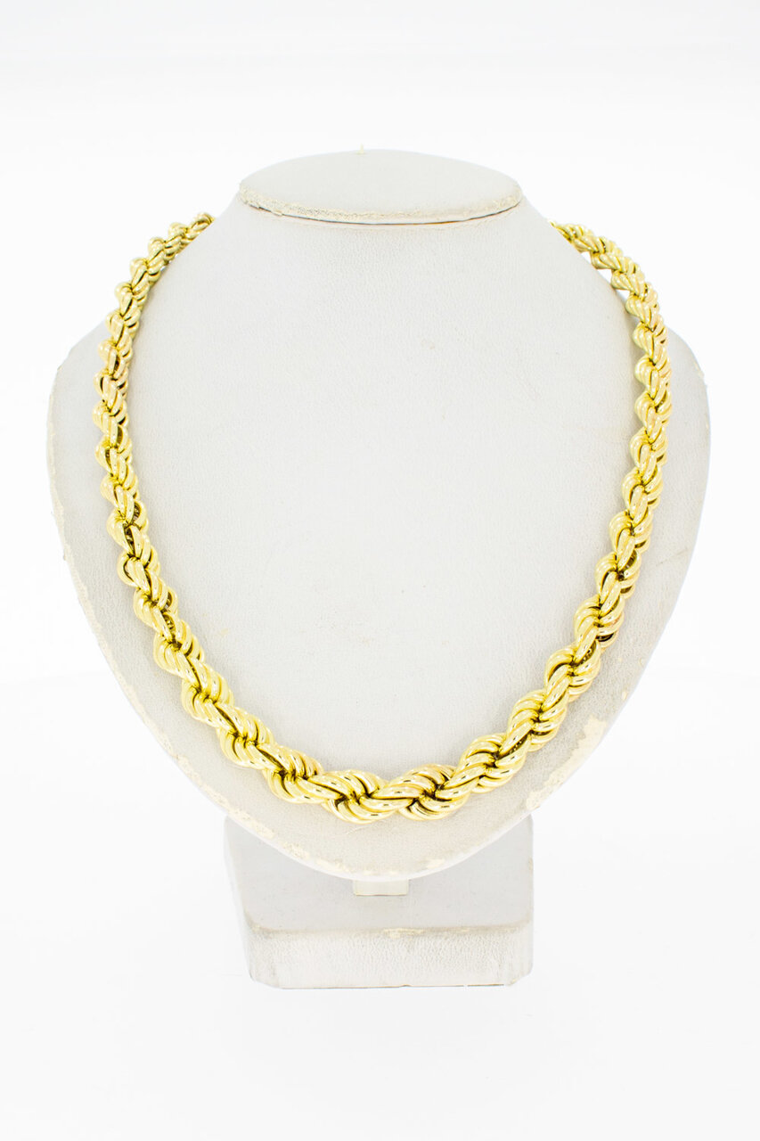 18 Karat Gelbgold Kordelkette - 47,4 cm