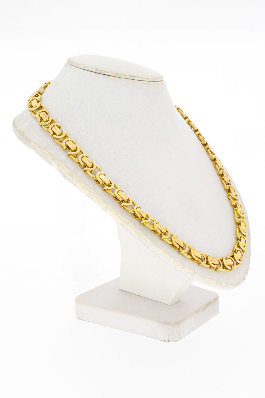 18 Karat Gold flache byzantinische Königskette - 60,4 cm