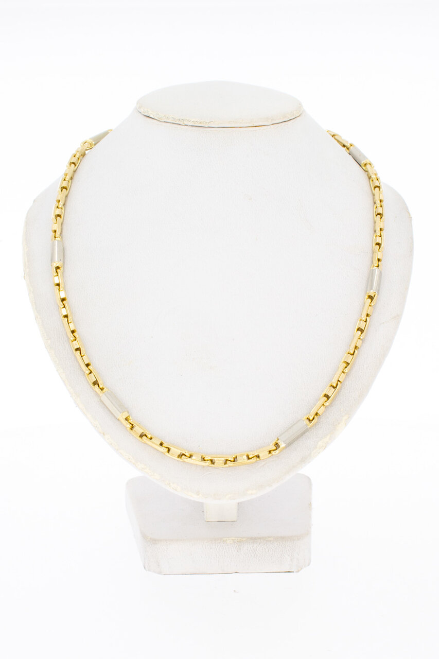 14 Karat bicolor Gold Königskette - 63 cm