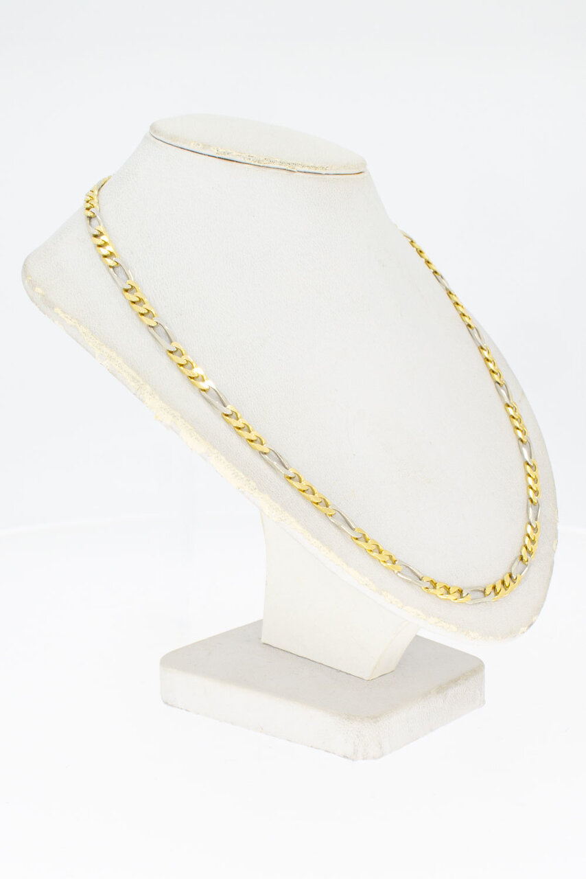18 Karat Gold Figaro Halskette - 62,2 cm