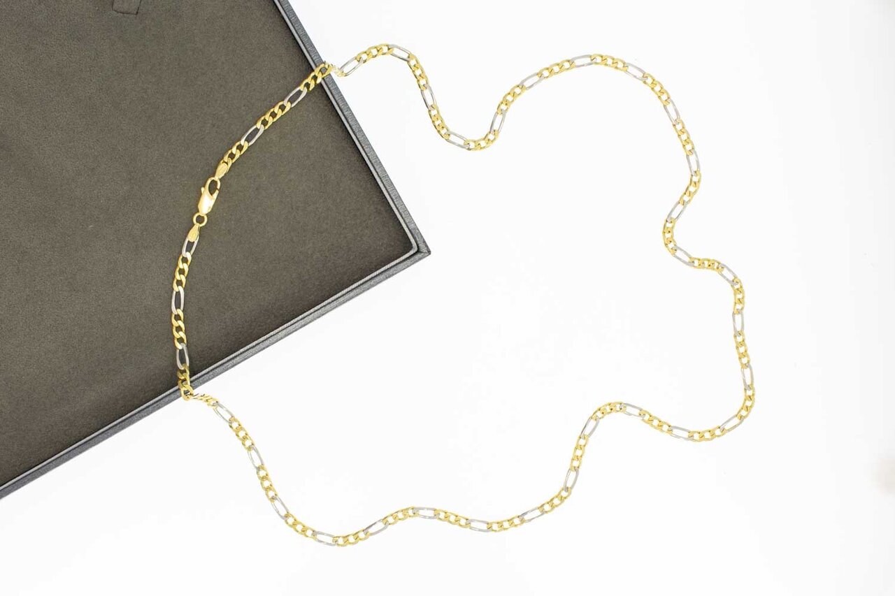 18 Karat Gold Figaro Halskette - 62,2 cm