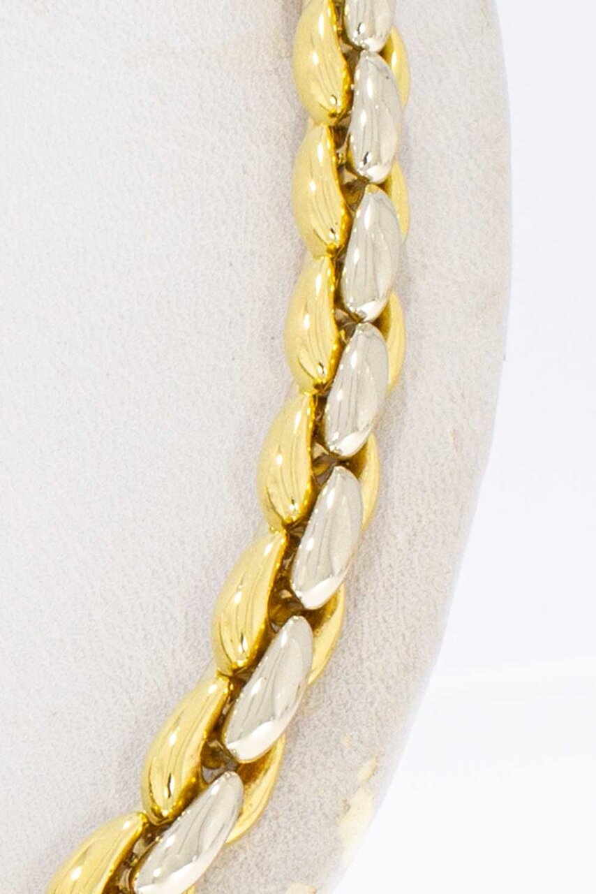 Ankerkette 18 Karat bicolor Gold - 45,8 cm