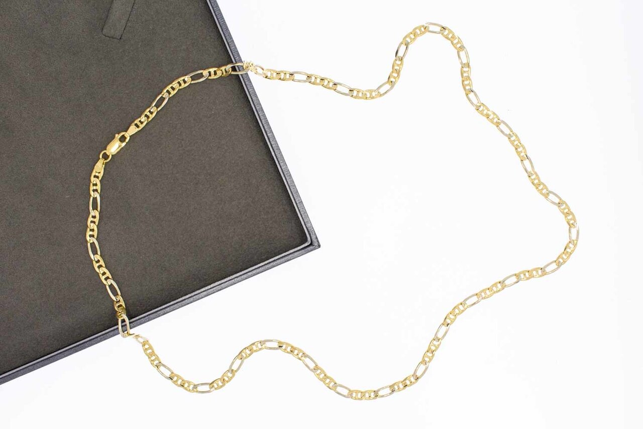18 Karat Gold Figaro Halskette - 61,1 cm