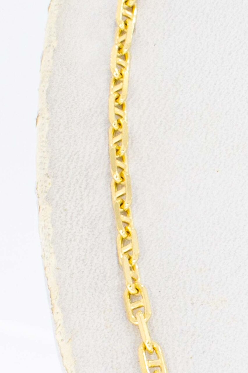 18 Karat goldene Anker Gliederkette - 60,3 cm