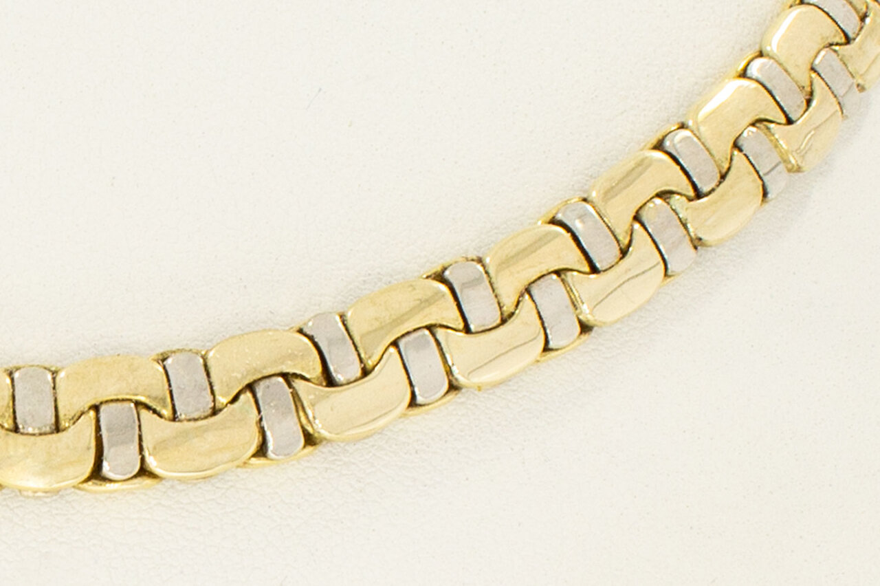 Bicolor Königskette 14 Karat Gold - 46,5 cm