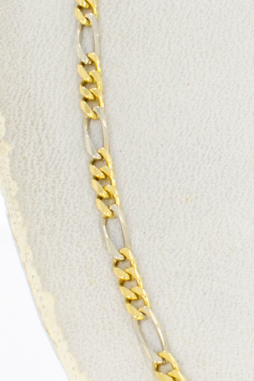 Figaro Goldkette 18 Karat - 64,5 cm