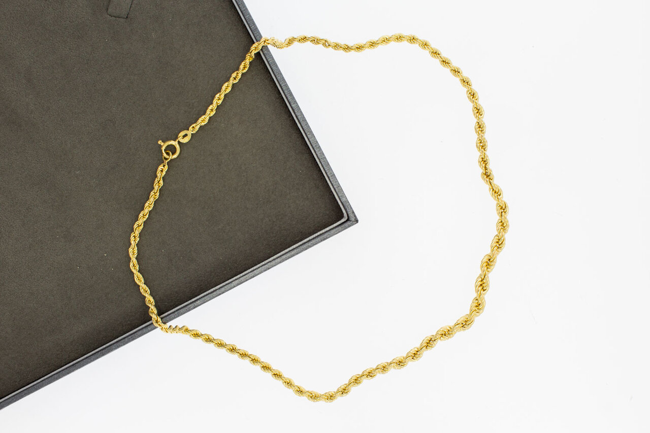 18 Karat Kordel Goldkette - 45,5 cm
