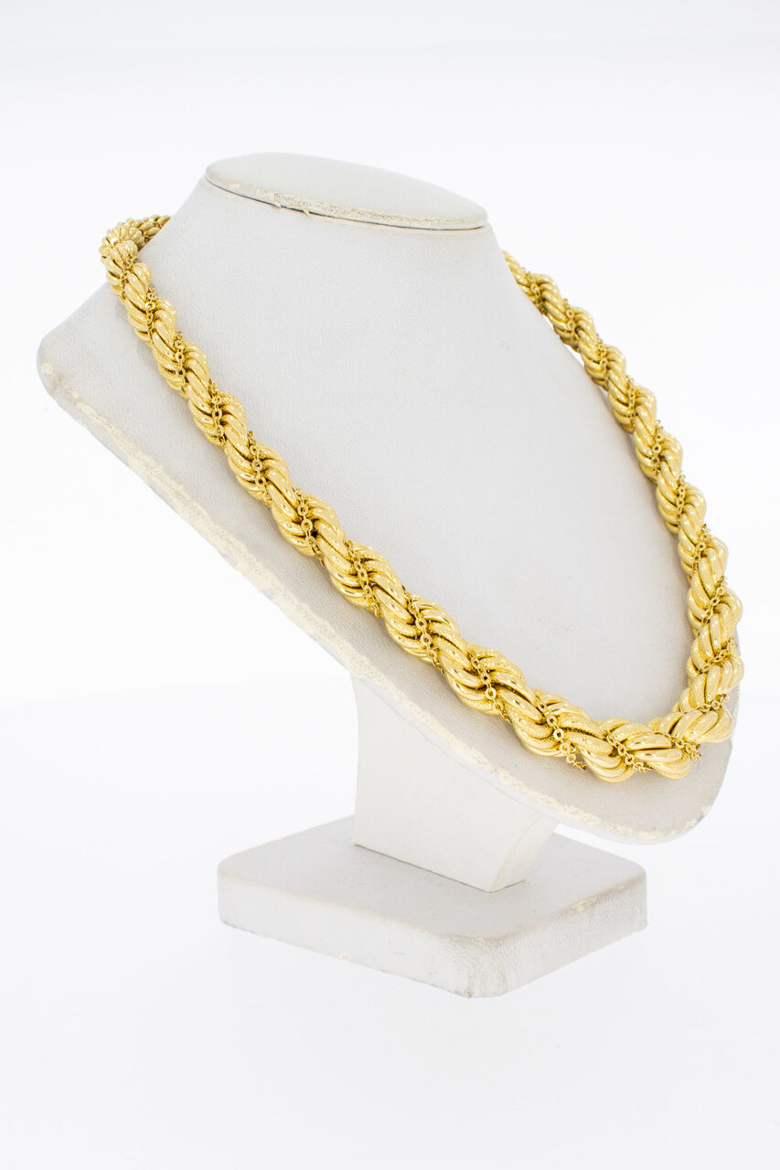 18 Karat Gelbgold Kordelkette - 49,3 cm