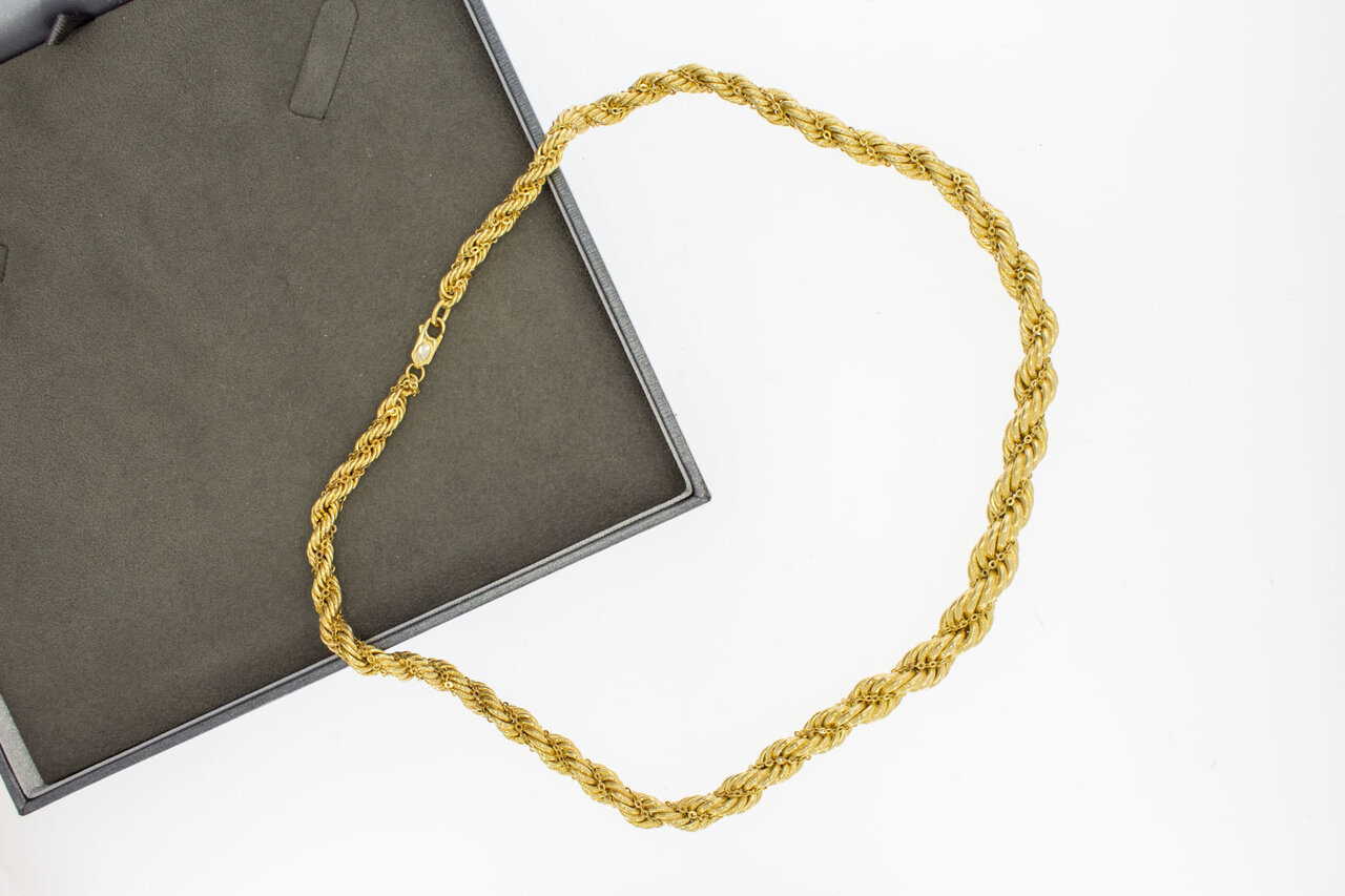 18 Karat Gelbgold Kordelkette - 49,3 cm