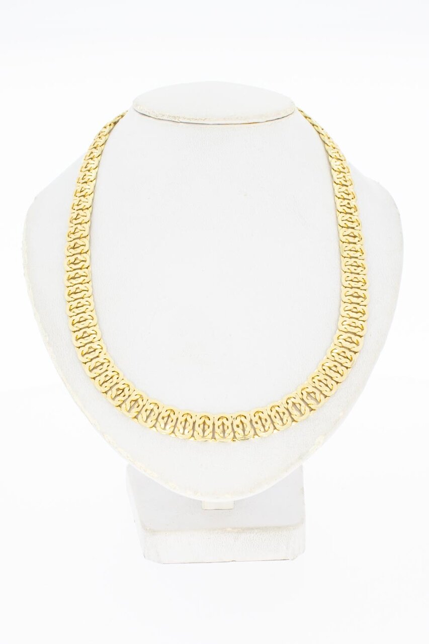 Geflochtene 14 Karat breite Goldkette - 44,7 cm