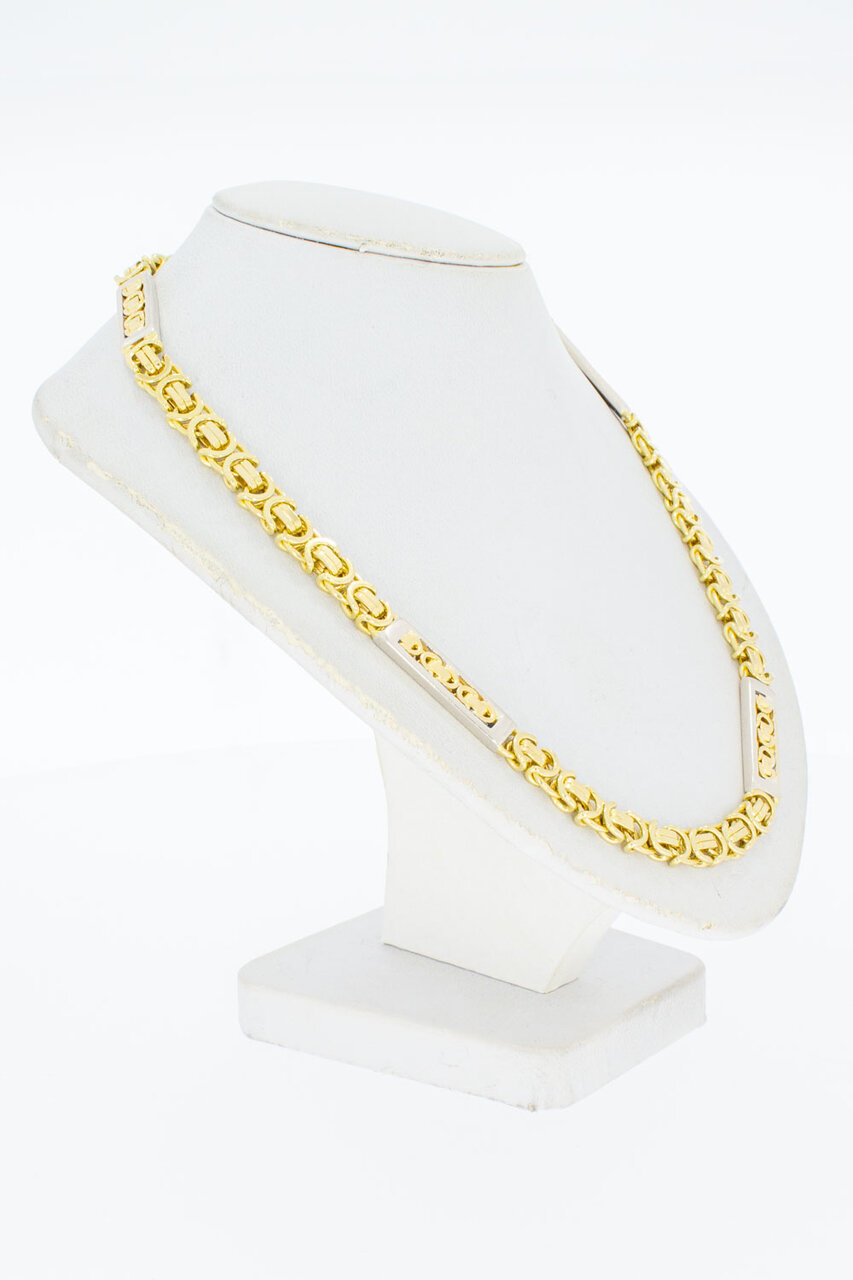 18 Karat flache Gold Königskette - 52 cm