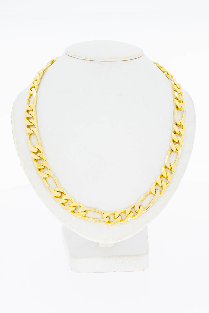 18 Karat Gold Figaro Halskette - 47,6 cm