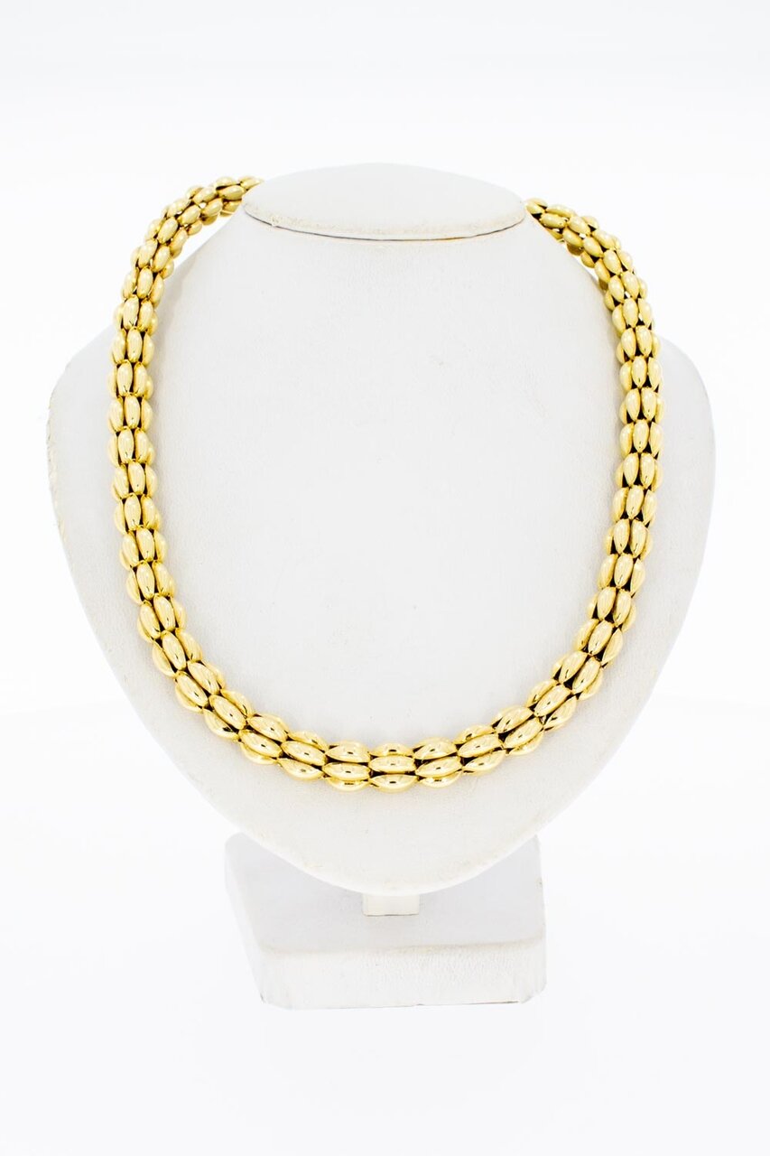 14 Karat Gold Rippenhalskette - 46,3 cm