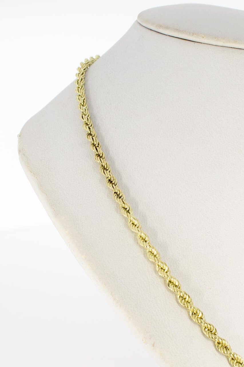 14 Karat gelb goldene Kordel Halskette - 50 cm