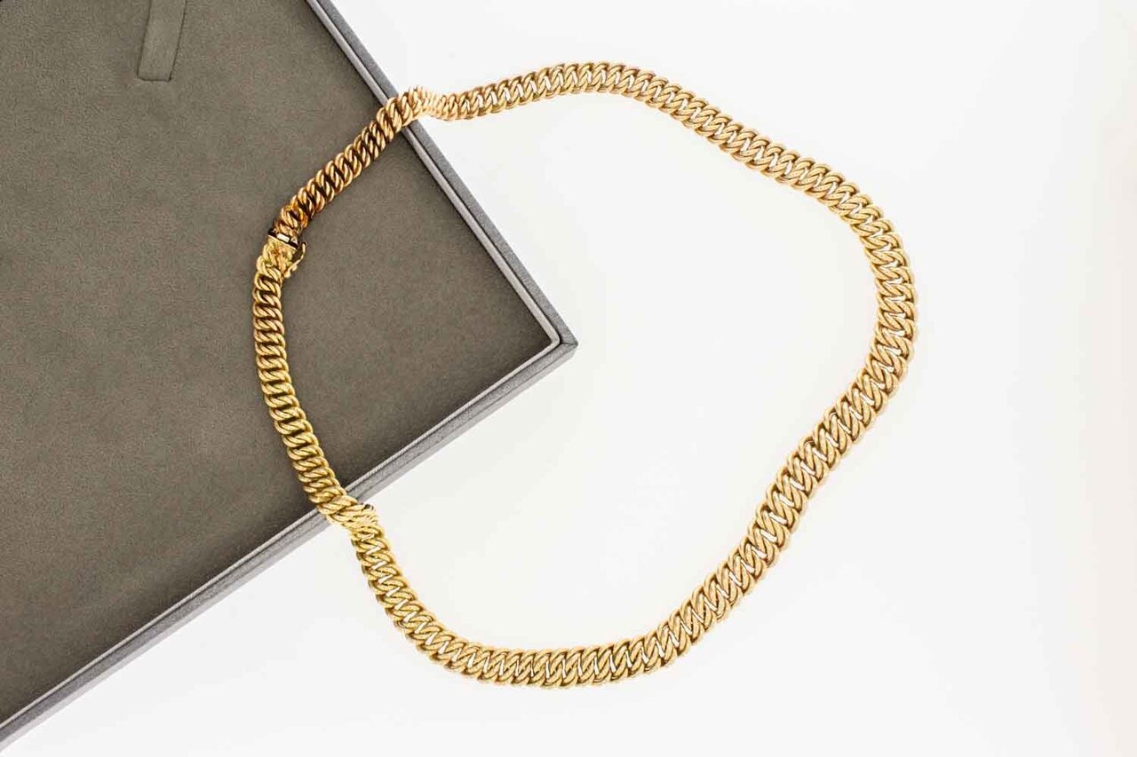 14 Karat Gold geflochtene Halskette - 47 cm