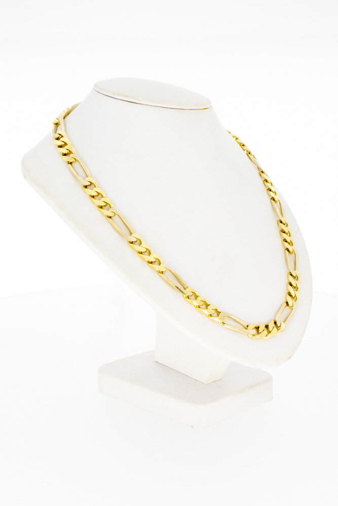 14 Karat Figaro Goldkette - Länge 63 cm